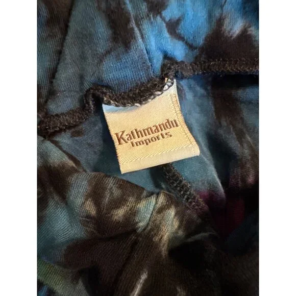 Kathmandu Imports tie-dye free size scarf cowl neck open sleeves - Picture 4 of 5